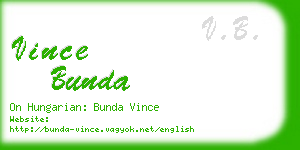 vince bunda business card